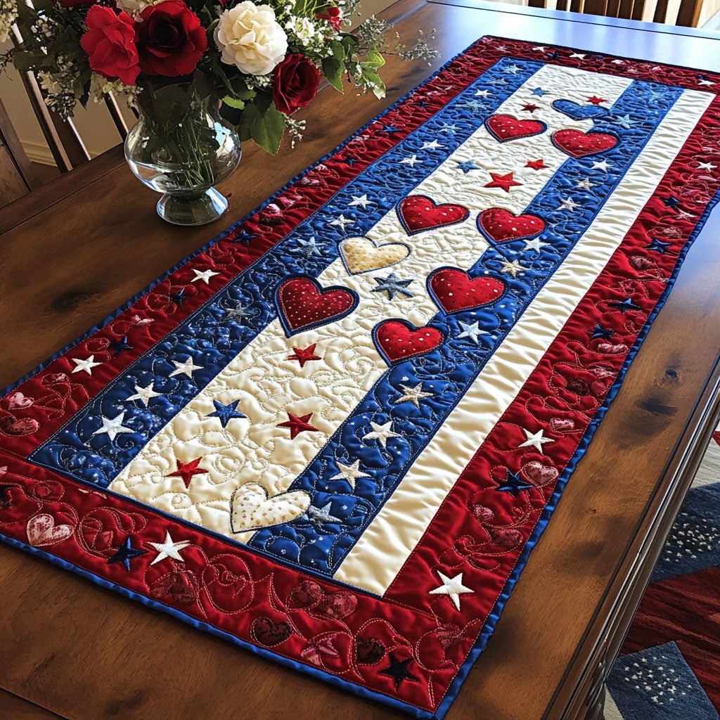 Glittering Stripes Table Runner