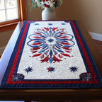 Red White Blue Star Medallion Table Runner