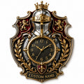 Royal Heraldry Custom Name Wall Clock — personalized with a custom name