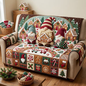 Gnome Christmas Bakery Sofa Cover - Made to Order