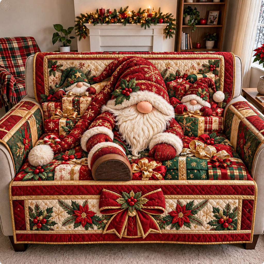 Gnome Christmas Gifts Sofa Cover