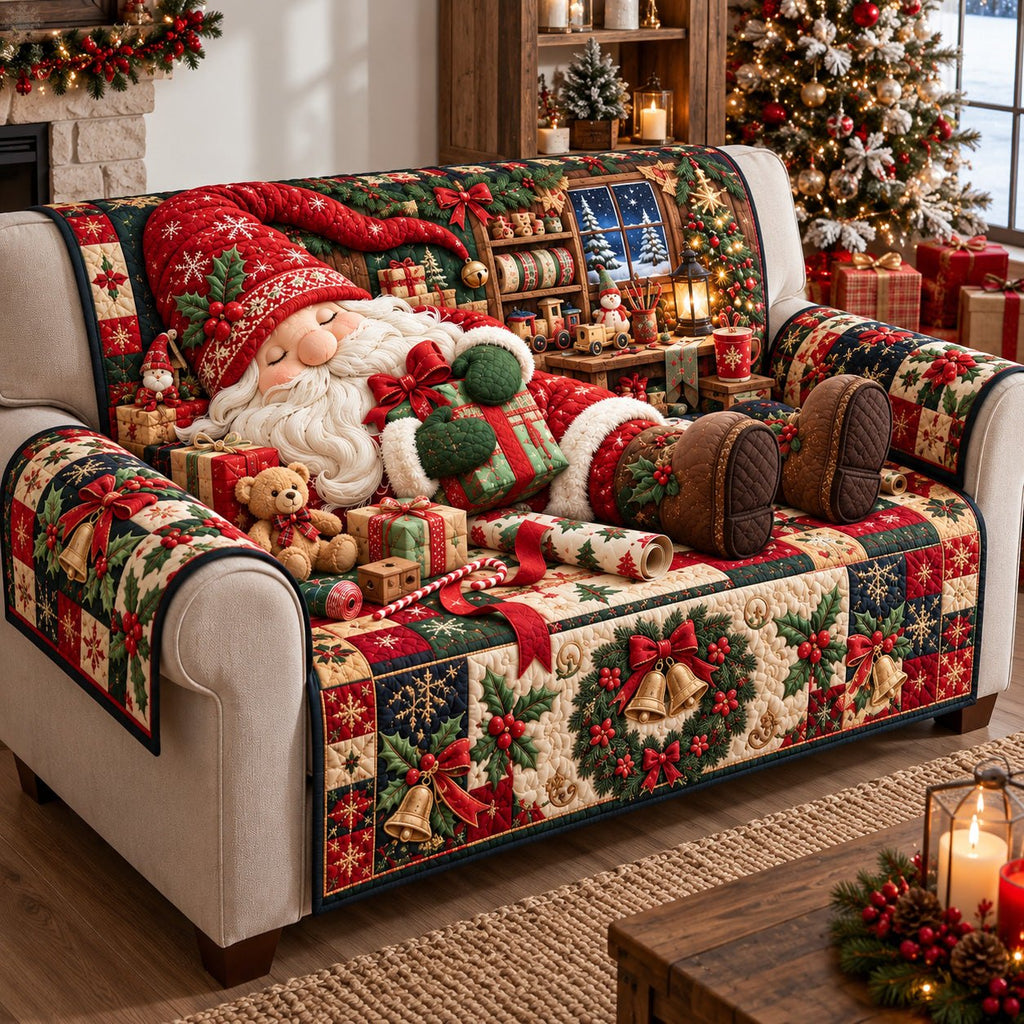 Gnome Christmas Workshop Sofa Cover