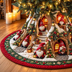 Gnome Cottage Christmas Tree Skirt
