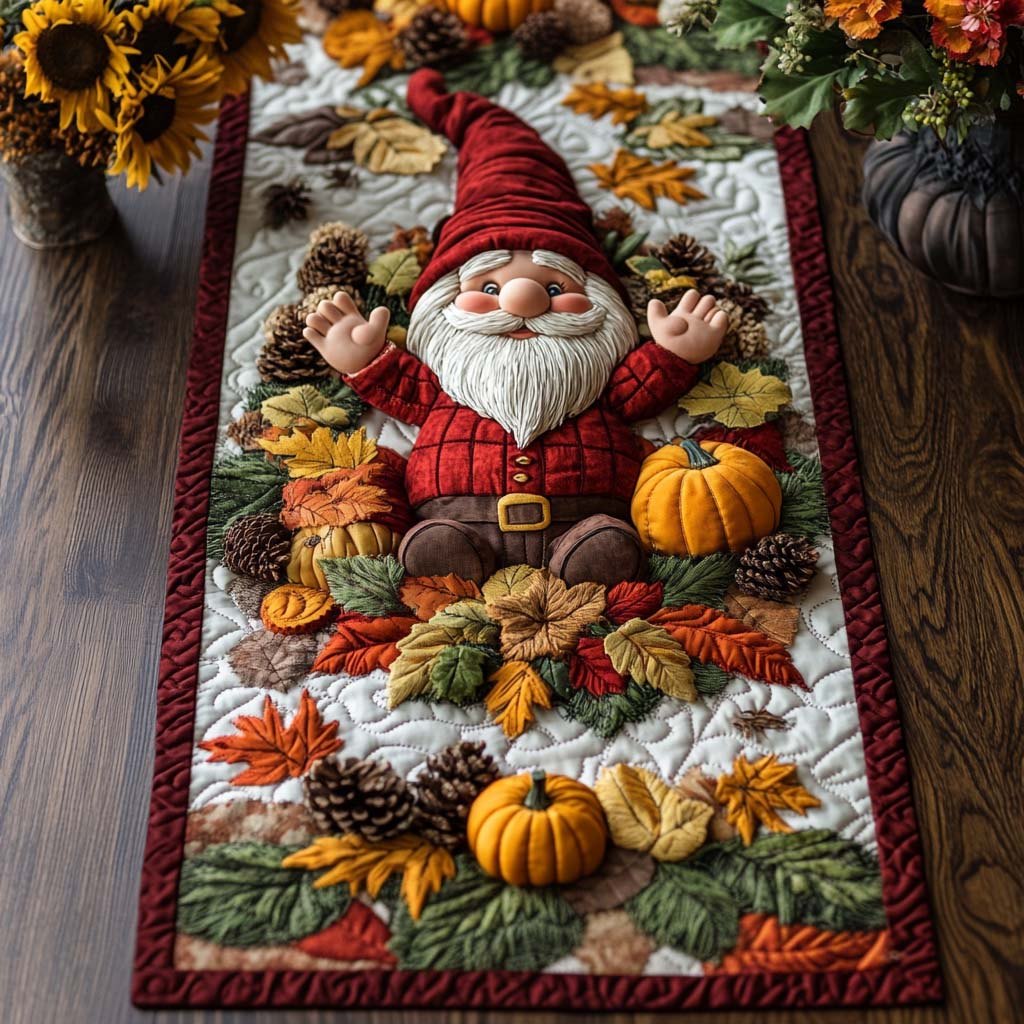 Gnome Cozy Lane Table Runner