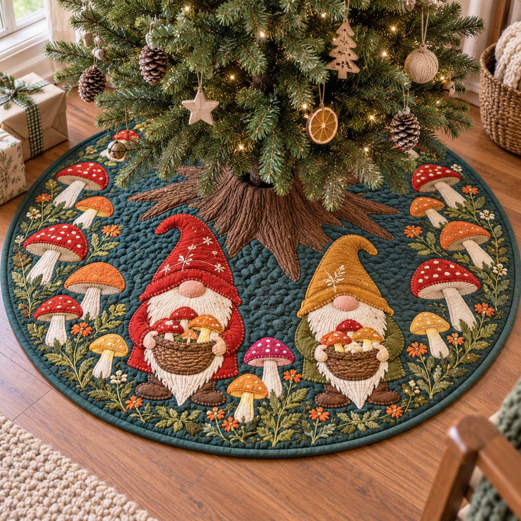 Gnome Haven Christmas Tree Skirt