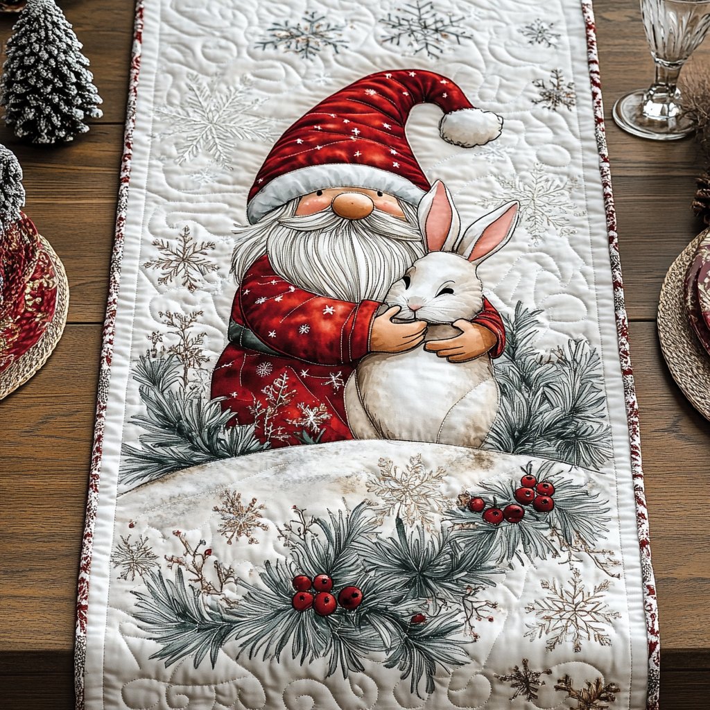 Gnome Holiday Cheer Table Runner