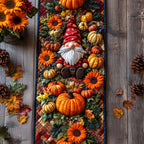 Gnome Leaf Dance Table Runner