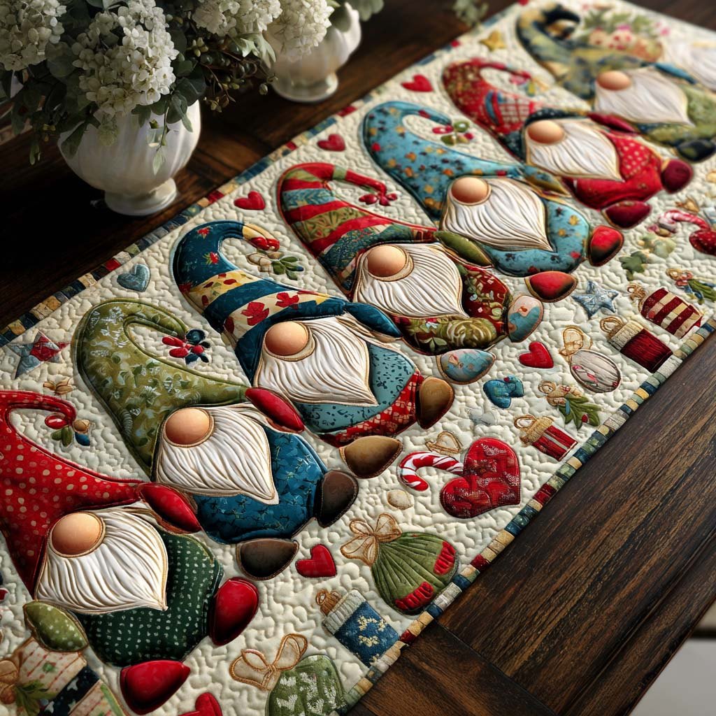 Gnome Parade Table Runner