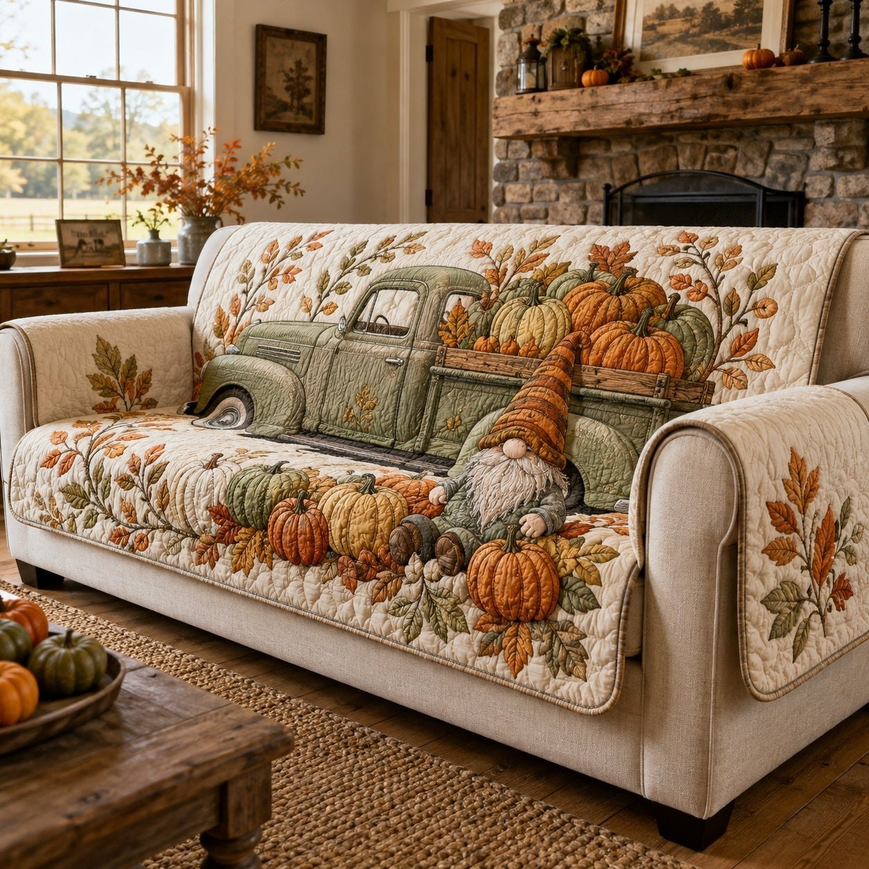 Gnome Truck Sofa Cover