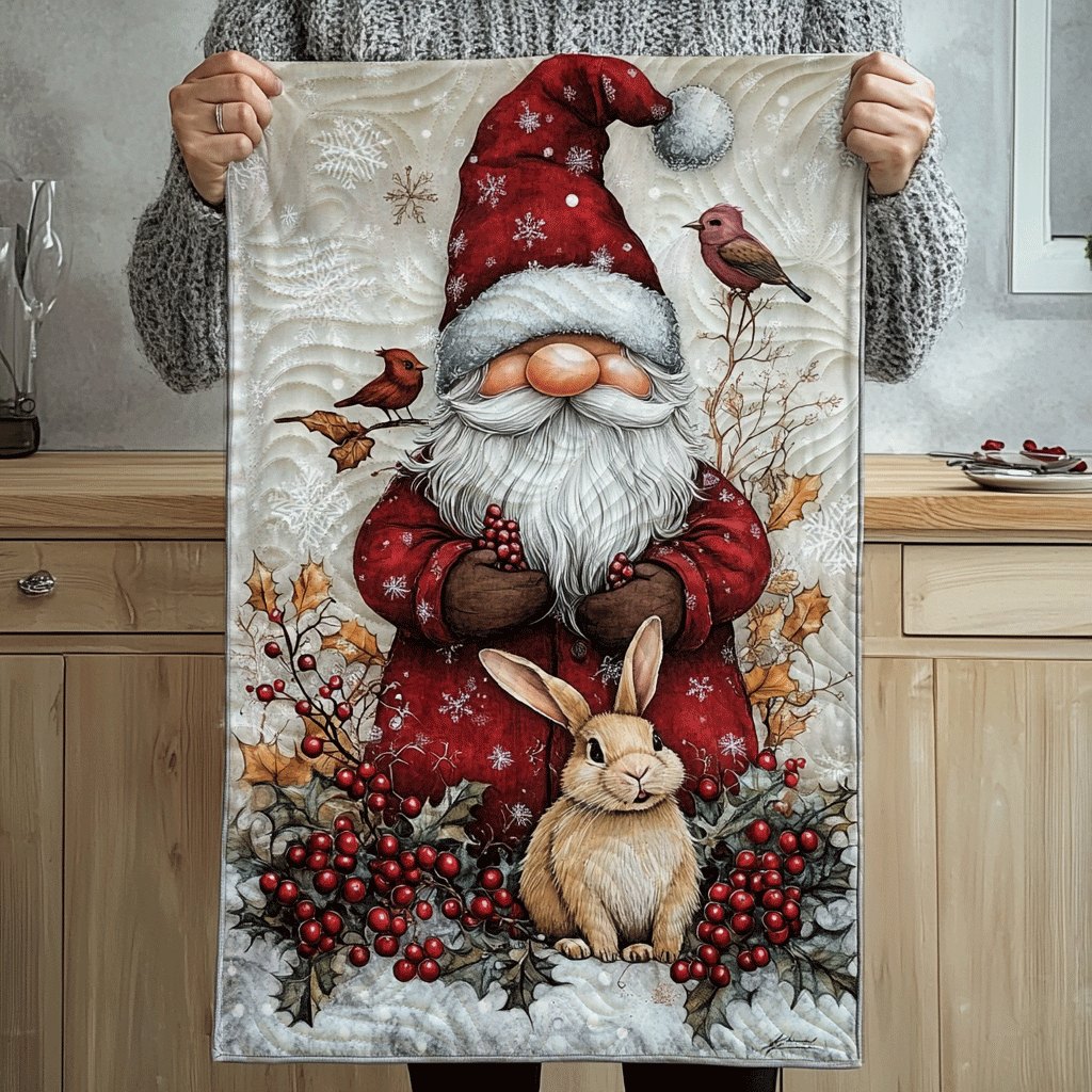 Gnome Winter Delight Table Runner