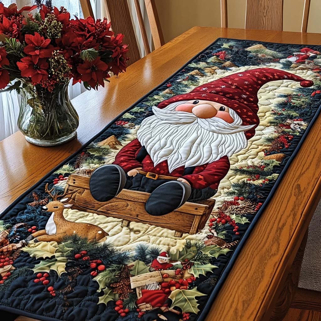Gnome Winter Haven Table Runner