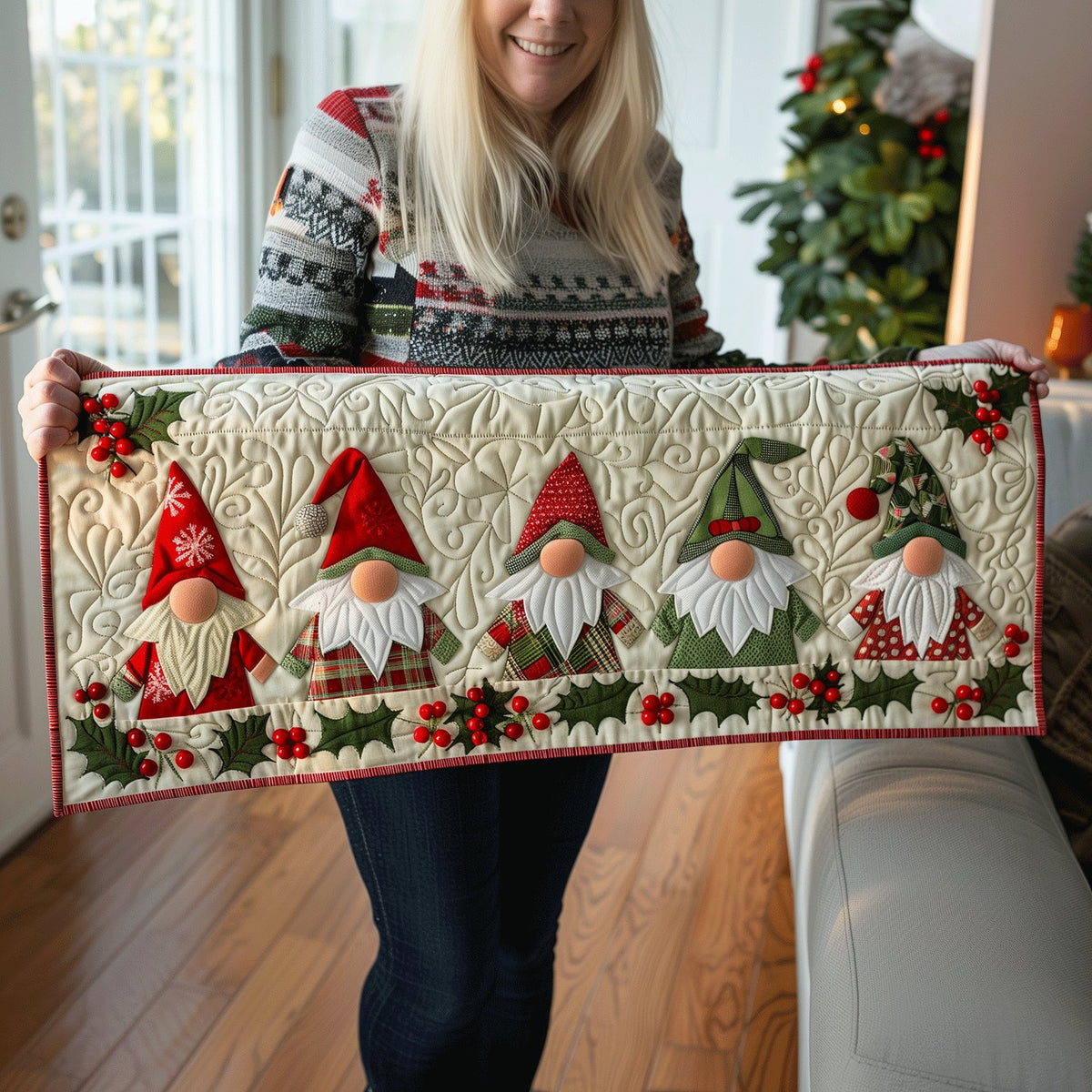 Gnome Wonderland Table Runner