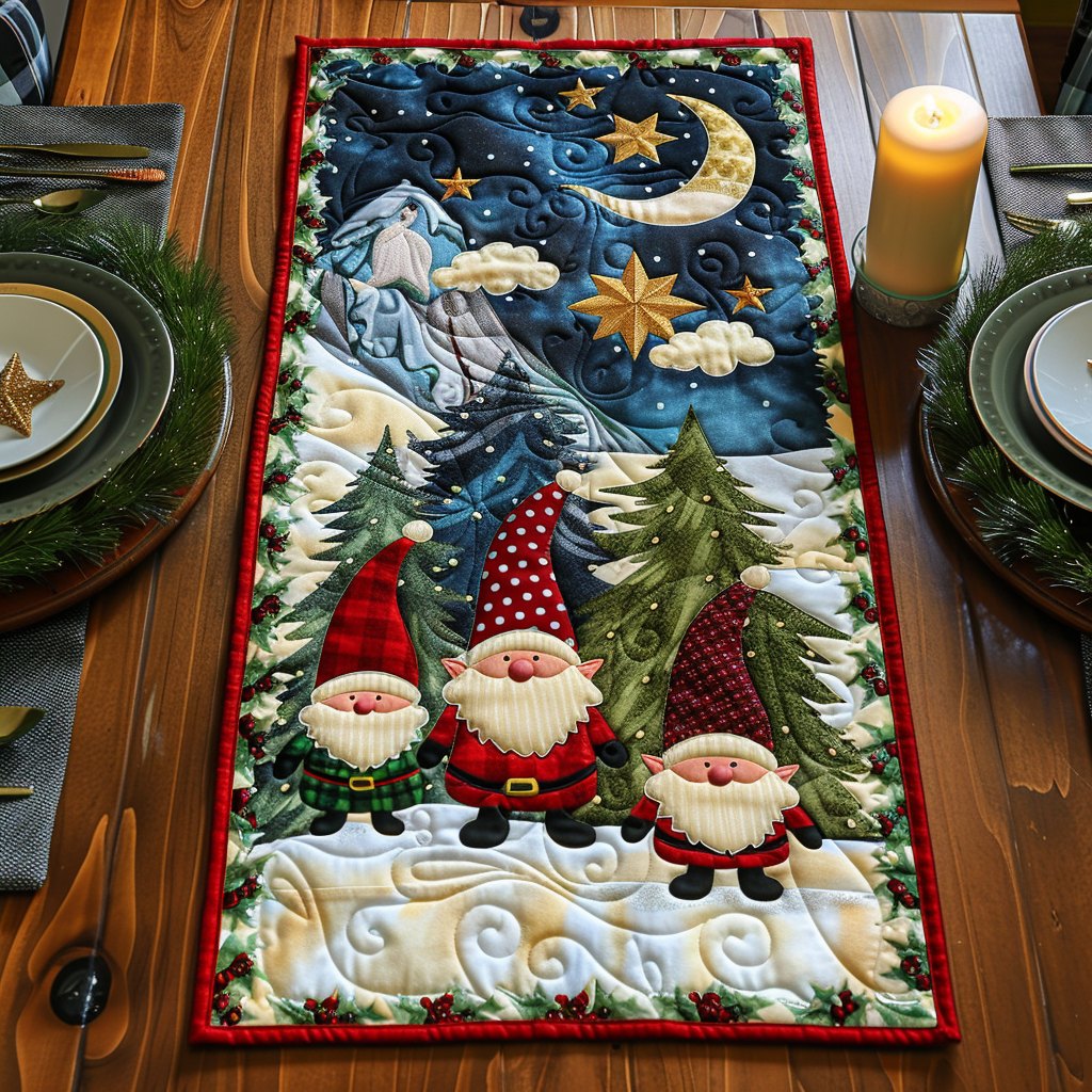 Gnome Night Table Runner
