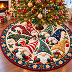 Gnomes Garden Party Christmas Tree Skirt