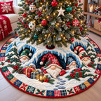 Gnomes Happy Gathering Christmas Tree Skirt