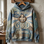 God Answers Prayers hoodie, all-over print