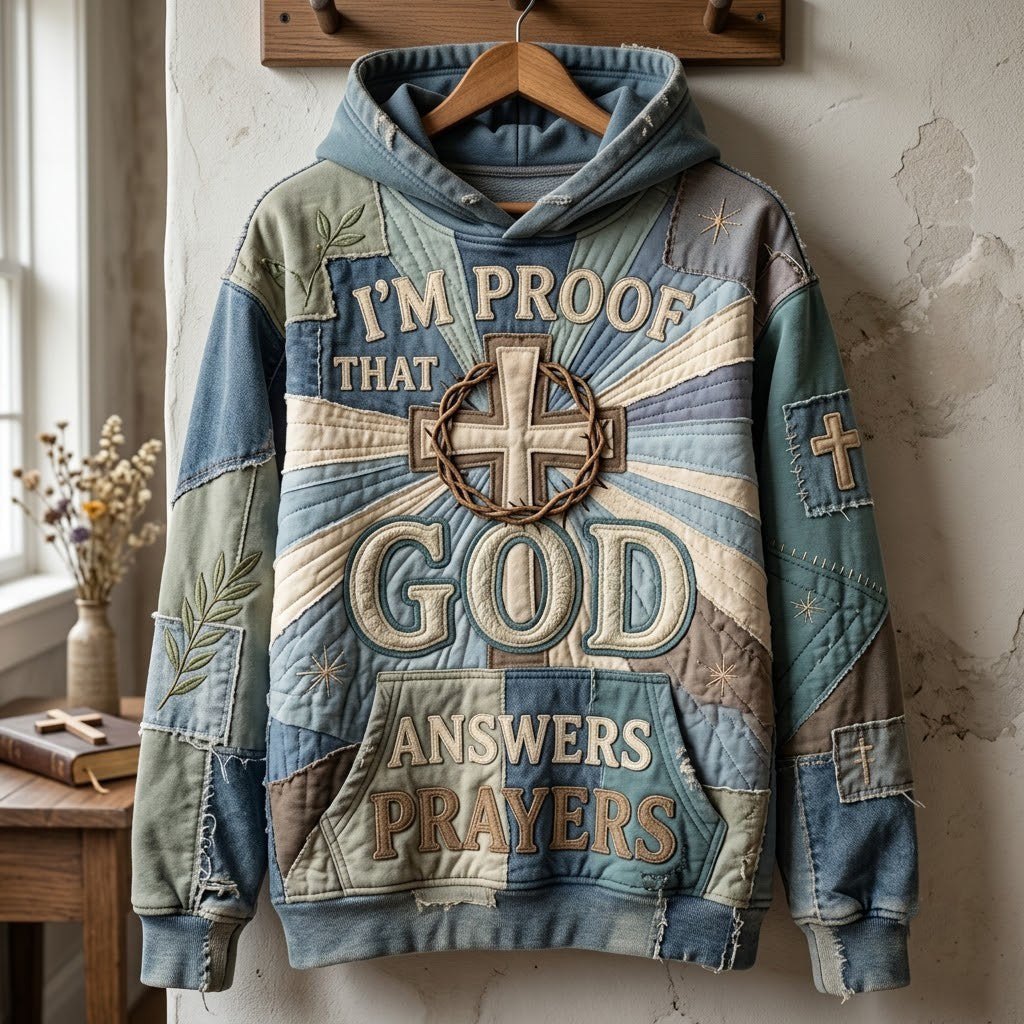 God Answers Prayers hoodie, all-over print