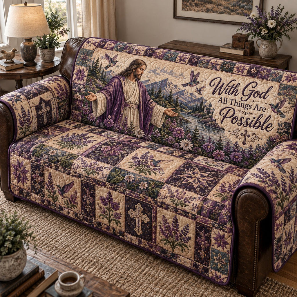 God Sacred Promise Sofa Cover
