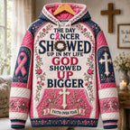 God Showed Up Bigger hoodie, all-over print