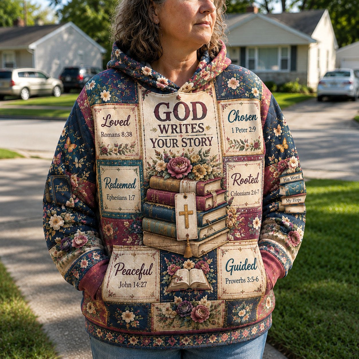 God Writes Your Story Christian hoodie, all-over print