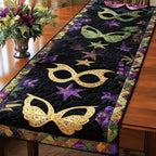 Gold Stars Masks Table Runner