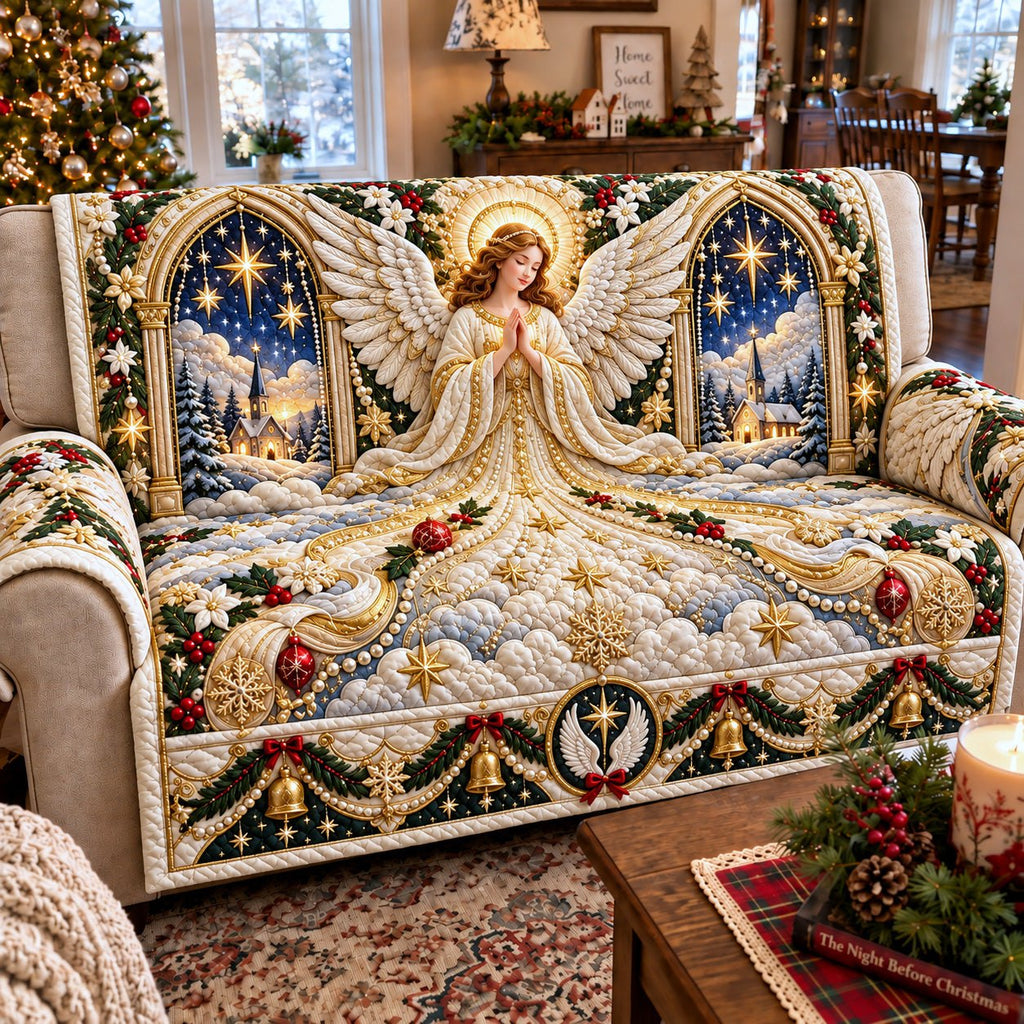Golden Angel Sofa Cover