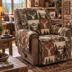 Golden Autumn Deer Sofa Cover