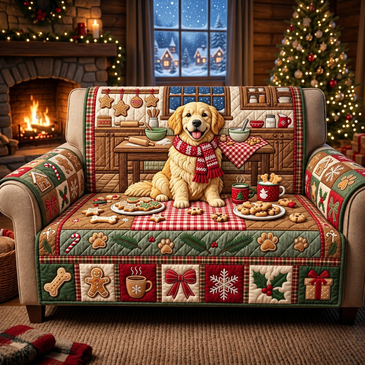 Golden Bakery Sofa Cover