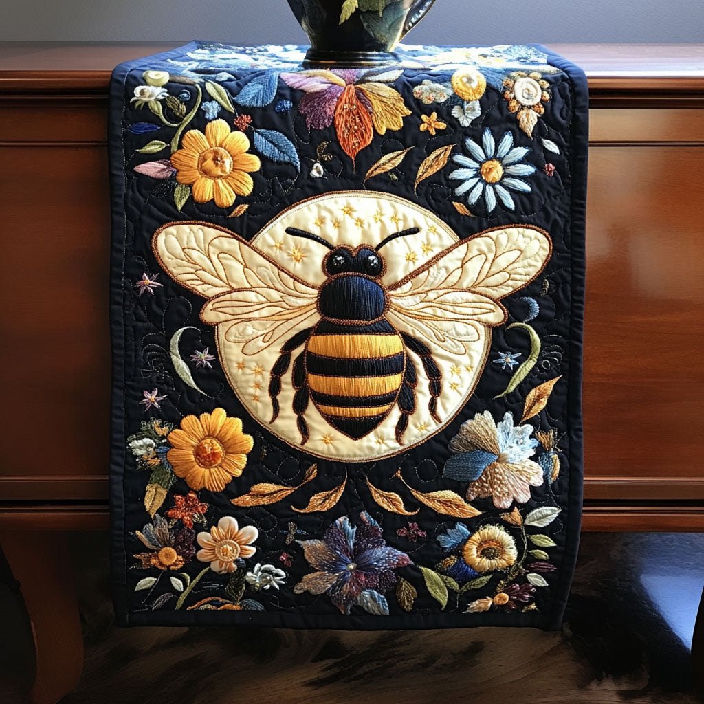 Golden Bee Garden Table Runner
