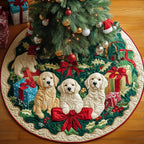 Golden Bells Are Ringing Chritstmas Christmas Tree Skirt