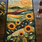 Sunflowers over Rolling Green Hills Table Runner