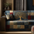Golden Branches Sofa Cover