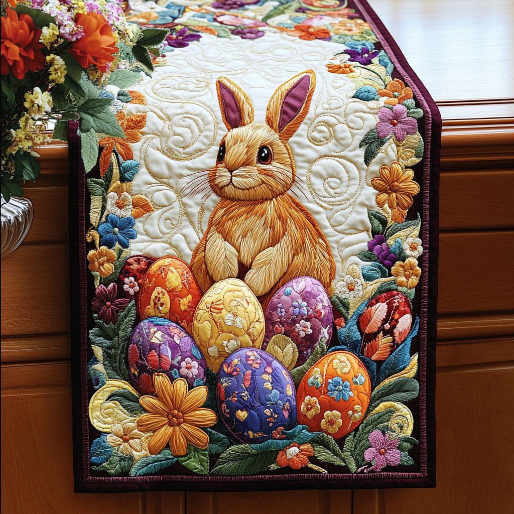 Golden Bunny Delight Table Runner