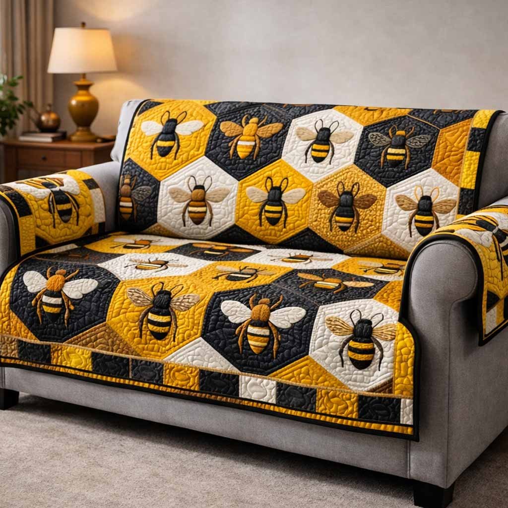 Golden Buzz Sofa Cover