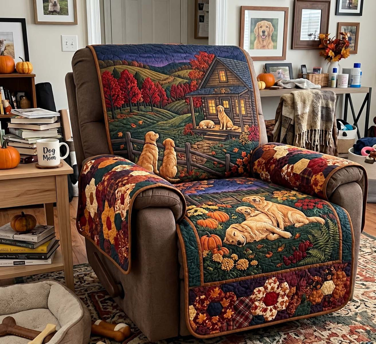 Golden Cabin Retreat Sofa Cover