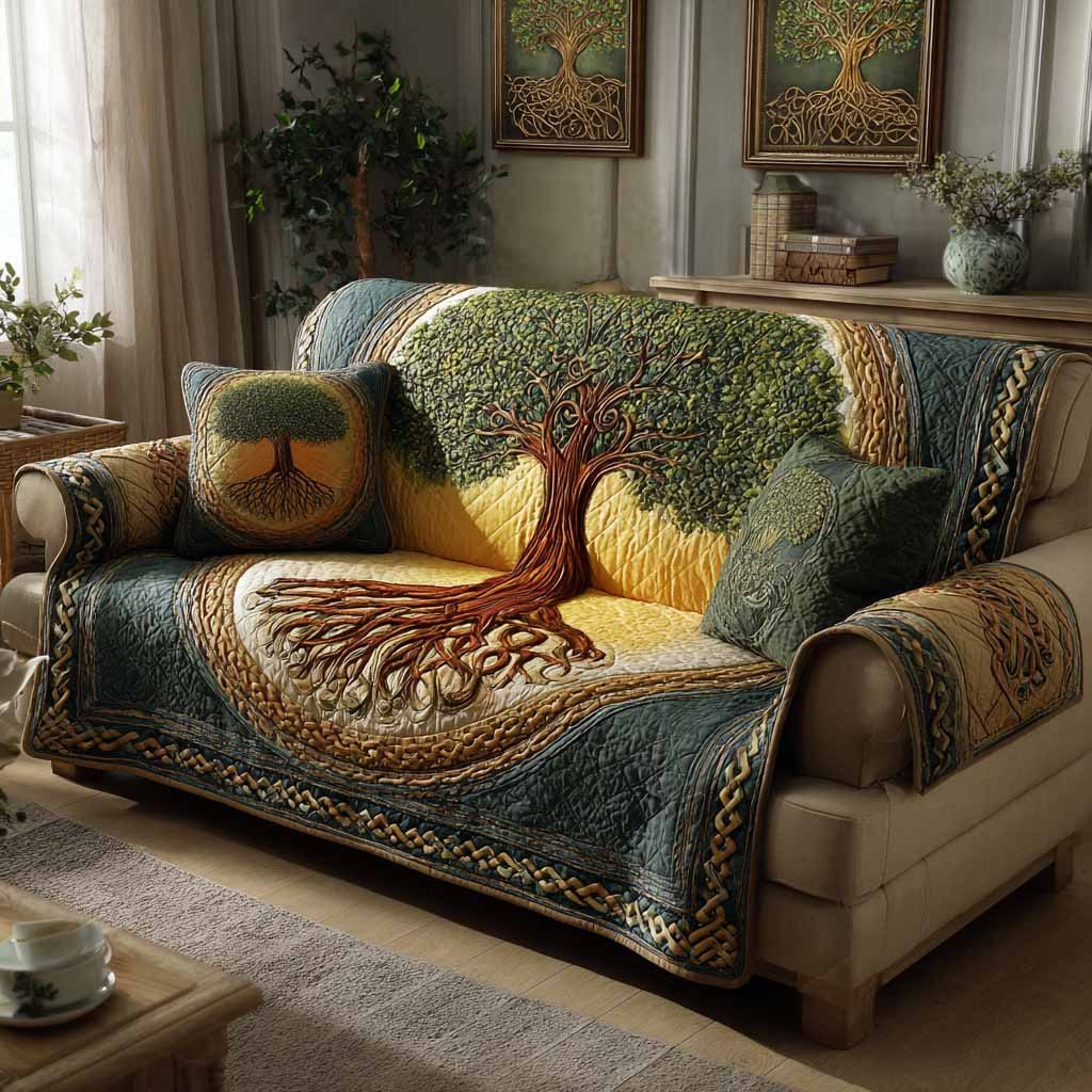 Golden Canopy Sofa Cover
