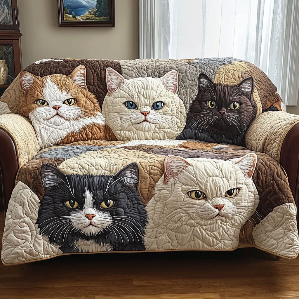 Golden Cat Sofa Cover