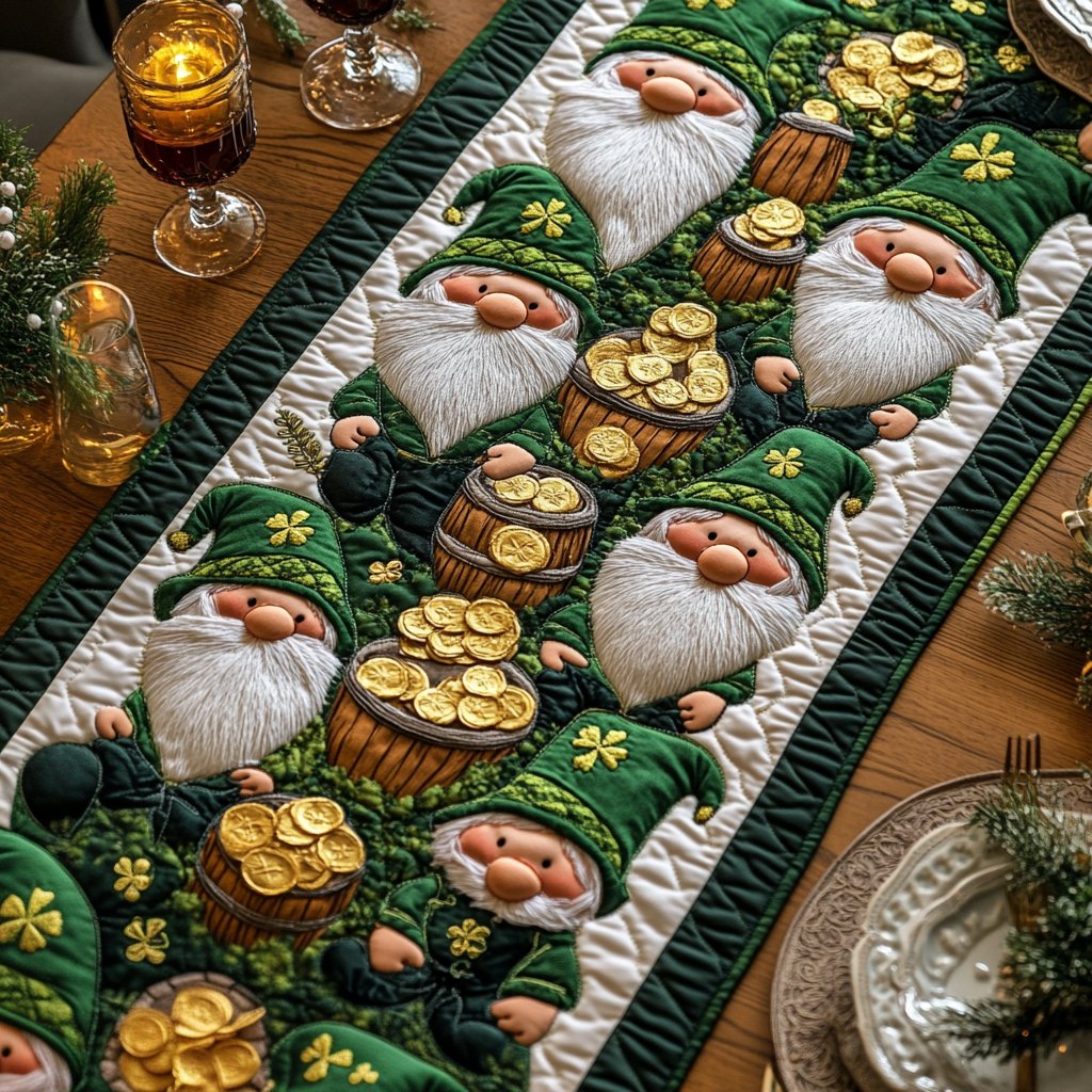 Golden Clover Table Runner