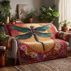 Golden Dragonfly Sofa Cover