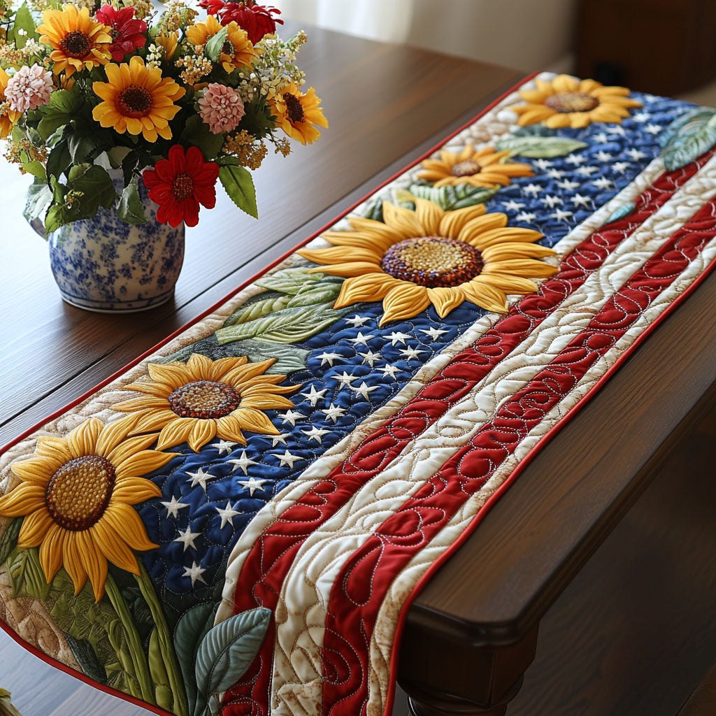 Golden Field Flag Table Runner