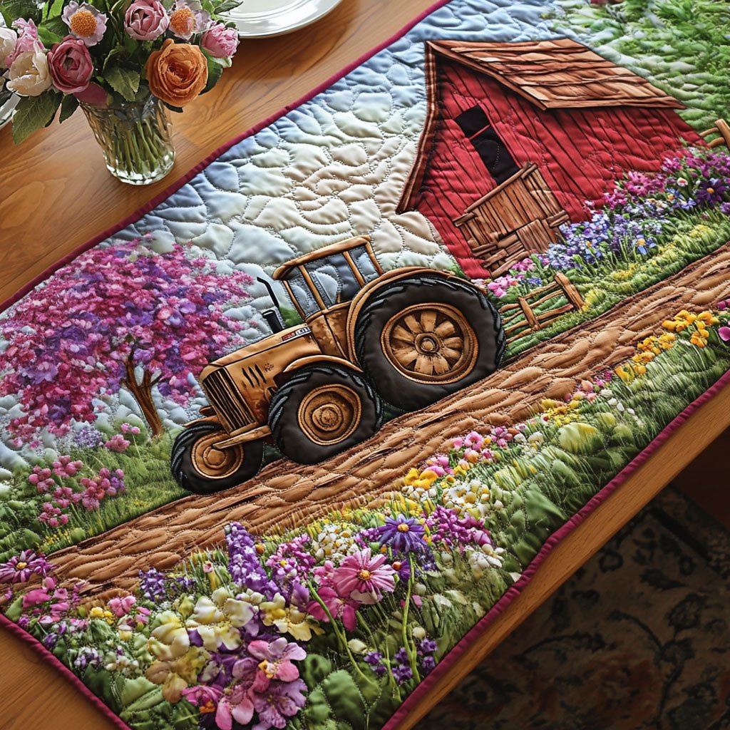 Golden Fields Tractor Table Runner