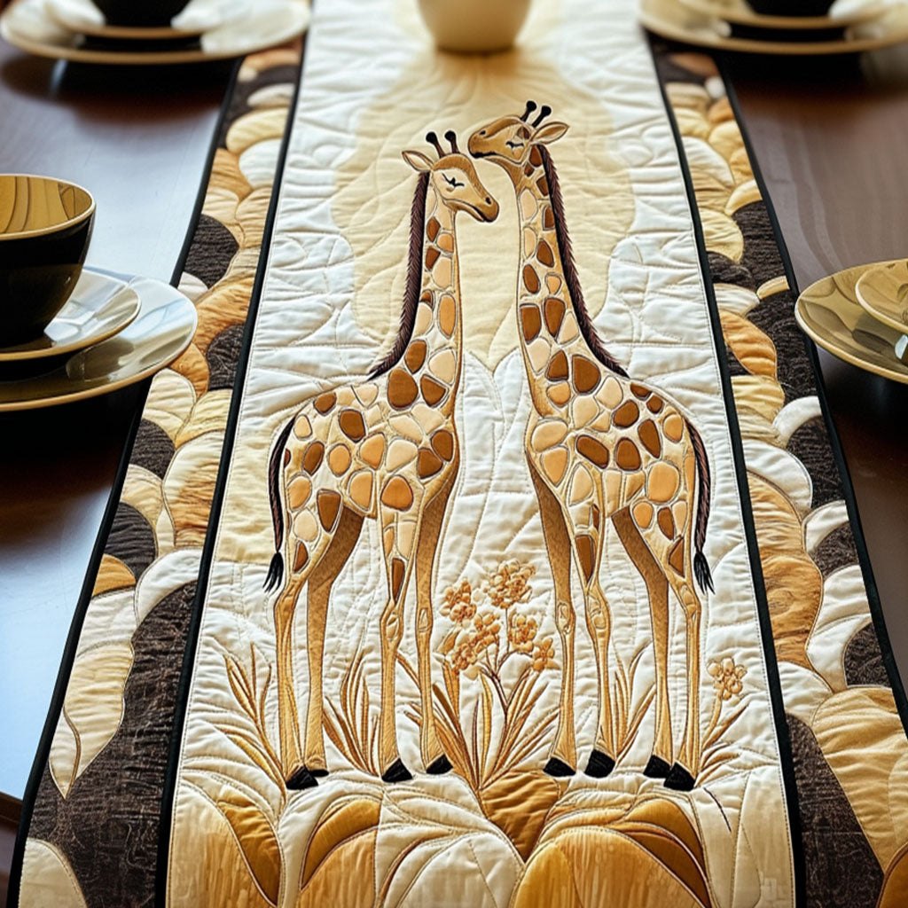 Golden Giraffe Duo Table Runner