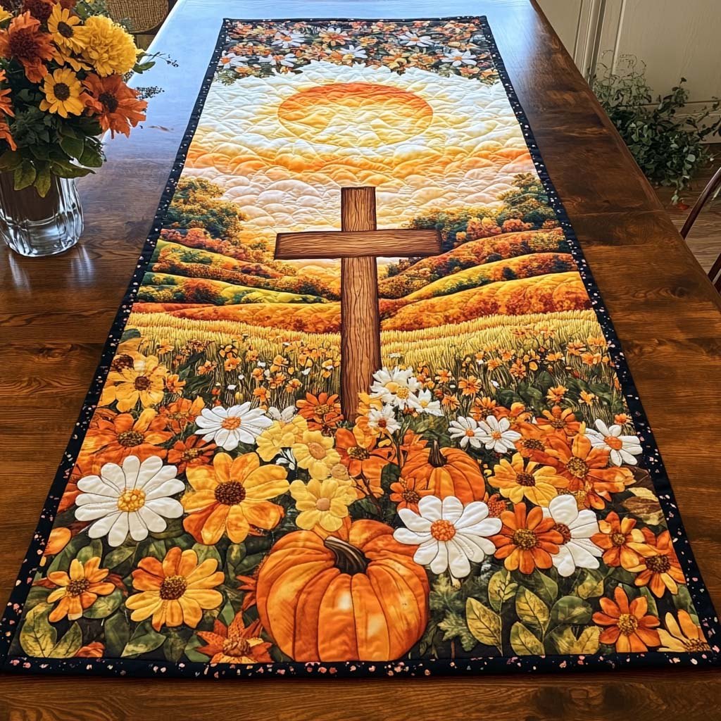Golden Harvest Cross Table Runner