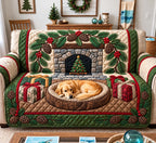 Golden Holiday Retreat Sofa Cover