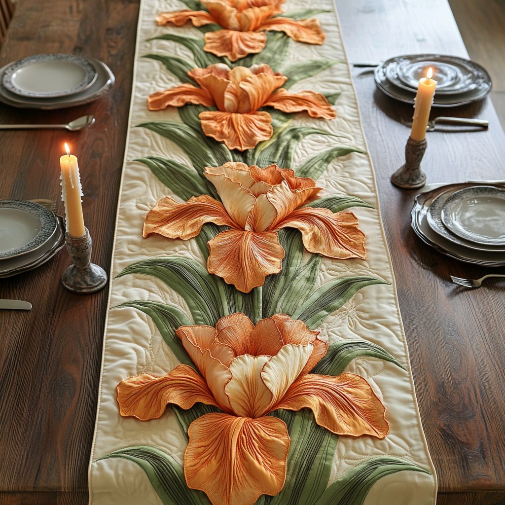 Golden Iris Table Runner