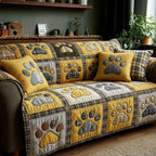 Golden Love Paw Sofa Cover