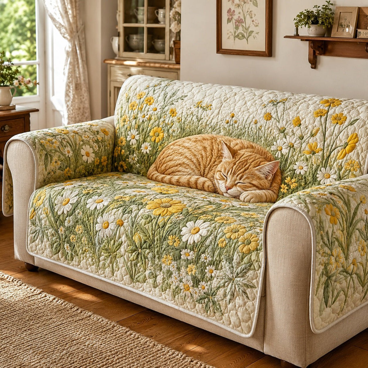 Golden Meadow Slumber Sofa Cover