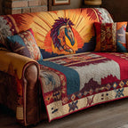 Golden Prairie Horse Sofa Cover