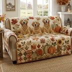 Golden Retriever Meadow Sofa Cover