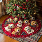 Golden Retriever Wonderland Chritstmas Christmas Tree Skirt